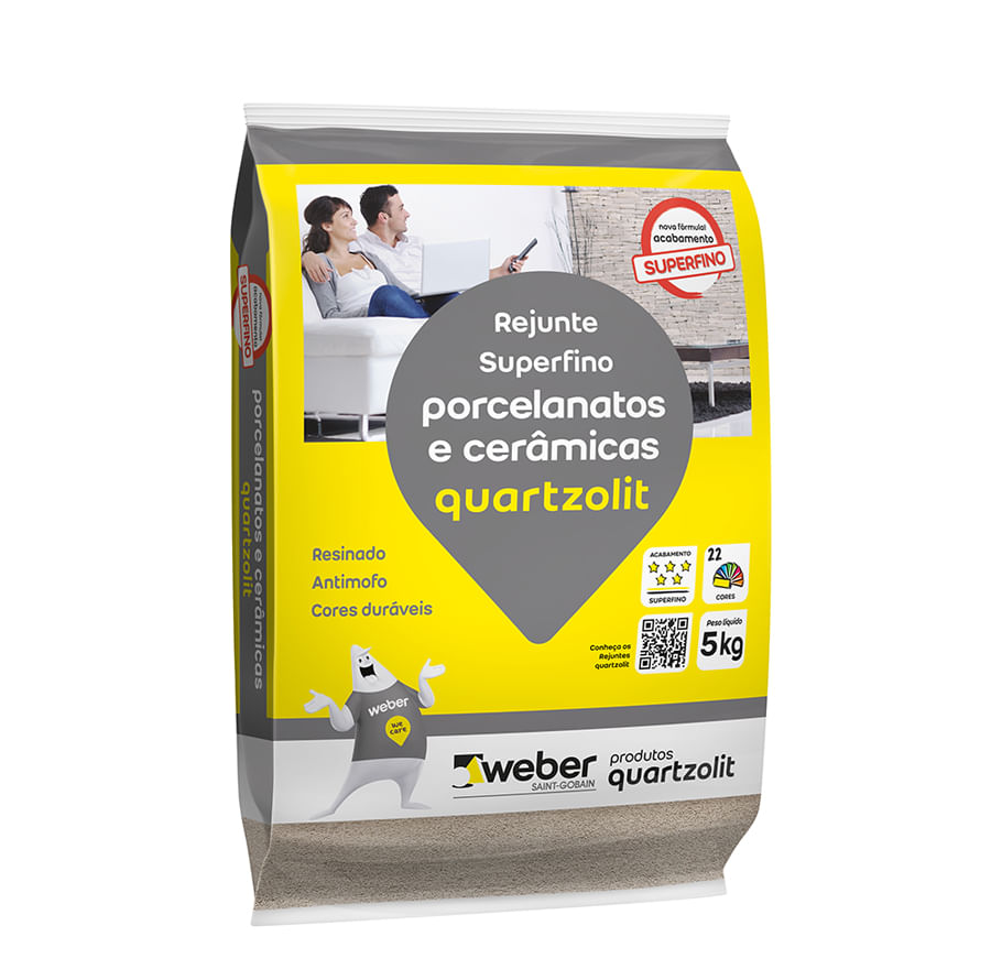 Rejunte Para Porcelanato Branco Weber Color 5kg Quartzolit