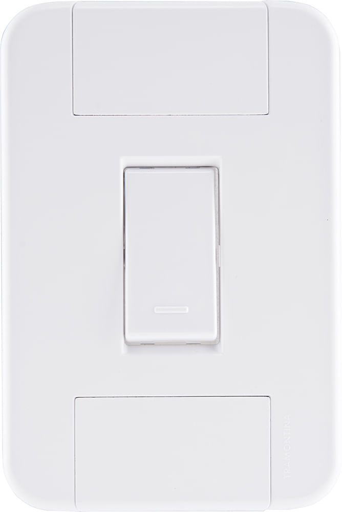 Conjunto 1 Interruptor Simples Tablet 4x2 10A 250V Branco Tramontina