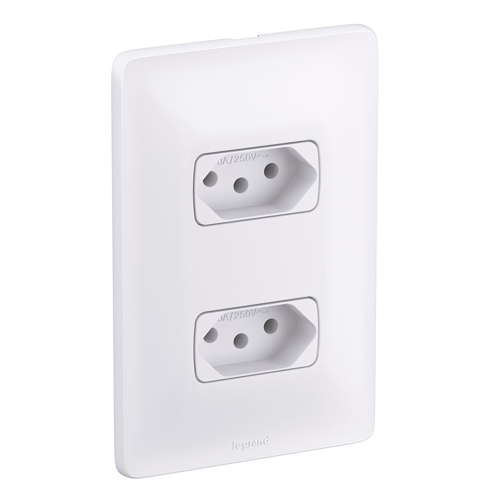 Chatuba Conjunto 2 Tomadas Zeffia 4x2 10A Pial Chatuba Chatuba Conjunto 2 Tomadas Zeffia 4x2 10A Pial Chatuba