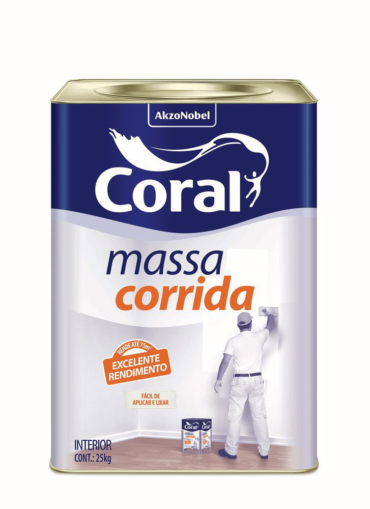 Massa Corrida Branco 25kg Coral