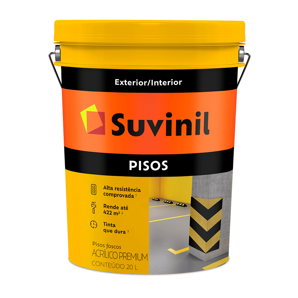 Tinta Acrílica Para Revestimento De Piso Chatuba | Tinta Acrílica Para Piso Fosco Cinza Escuro 20L Suvinil - Chatuba