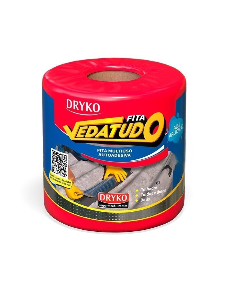 Fita Vedatudo Alumínio 30cmx10M Dryko