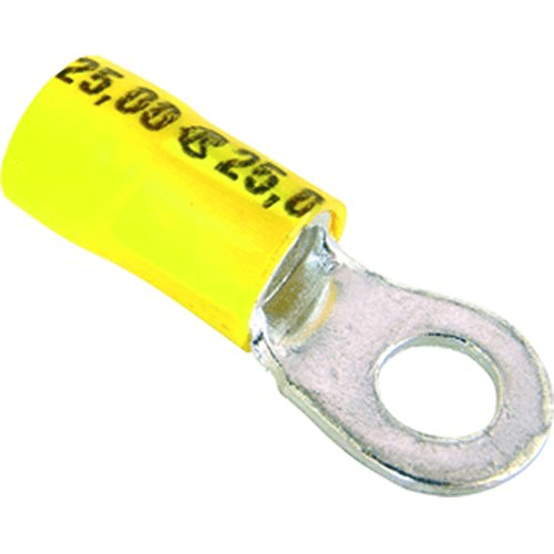 Terminal Anel 6, 5mm Amarelo 10 Peças A.santos