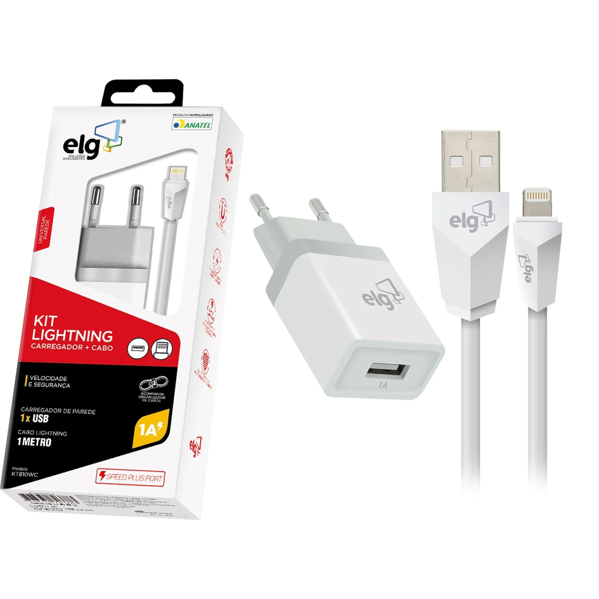 Kit Carregador Universal + 1 Saída Usb ELG