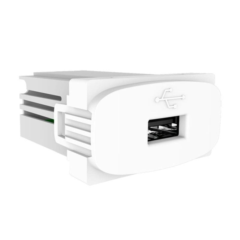 Módulo Tomada USB 2A Bivolt Gracia Maxx Branco Alumbra