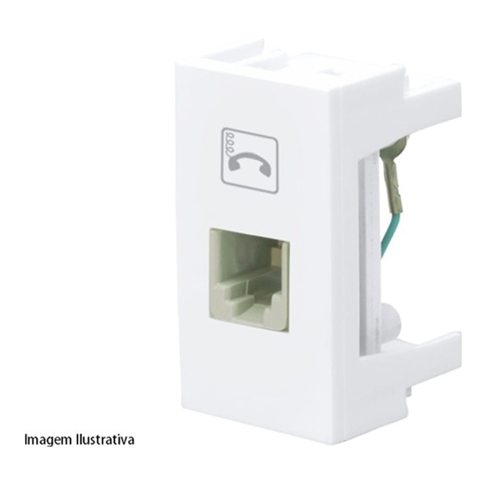 Módulo Tomada Telefone Rj11 4v Modul/evide Br 501 Fame