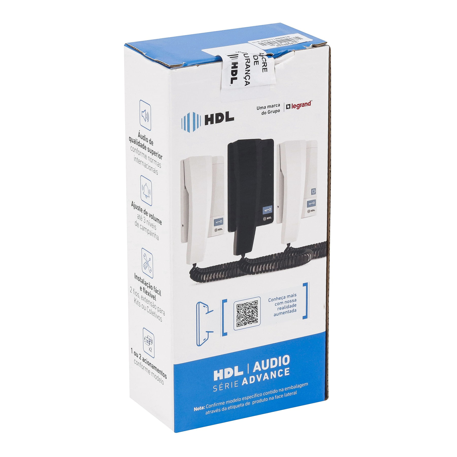 Interfone Advance com 1 Botão Preto - HDL Amazônia