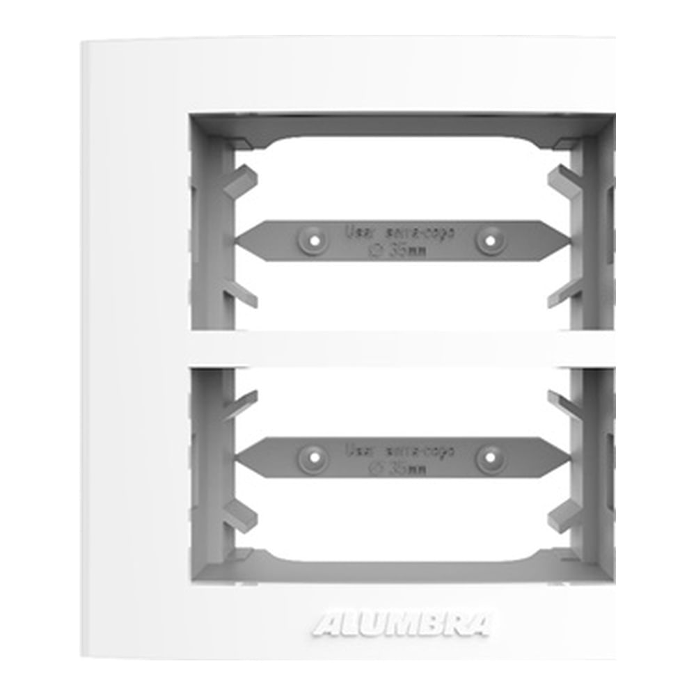 Placa Suporte Para Móvel 2 Módulos Branco Inova Pro Alumbra