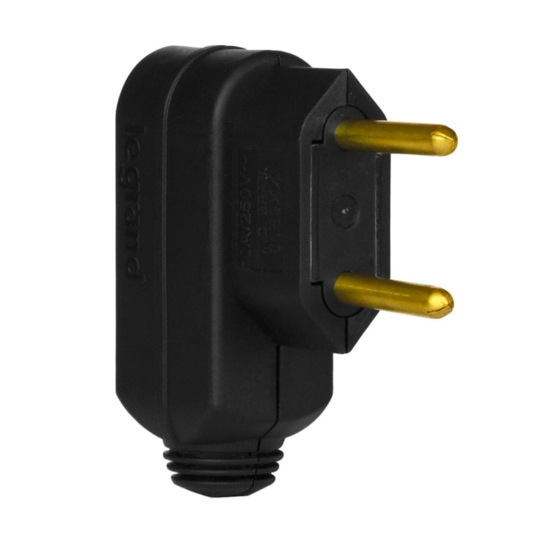 Plugue 2P 10A Preto 615910-Pial