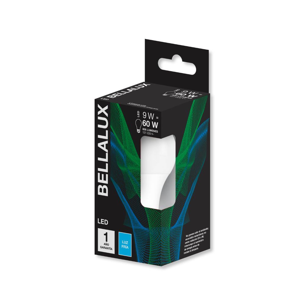 Lâmpada LED Bulbo 9W Bivolt E27 6500K Bellalux