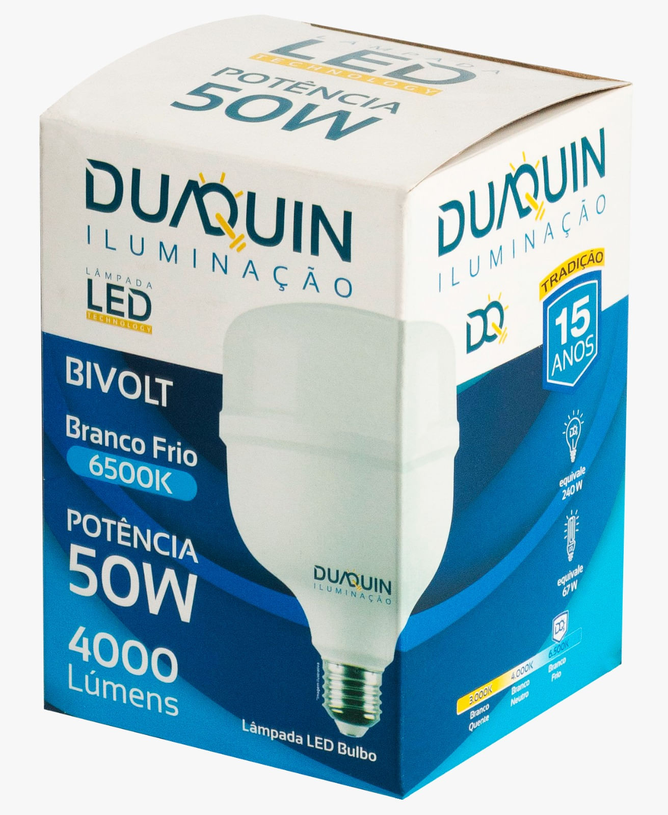 Lâmpada LED Bulbo 50W 6500K Base E27 Duaquin