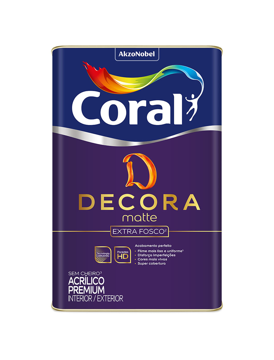 Tinta Decora Matte Fundo Branco Gelo 18L Coral