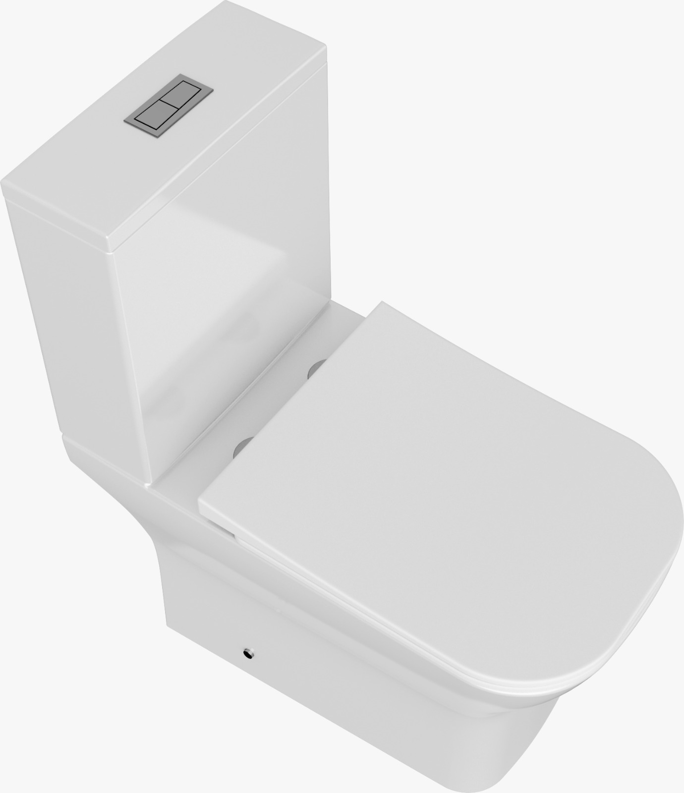 Kit Vaso Com Caixa Acoplado Cielo Branco Com Assento Acqua