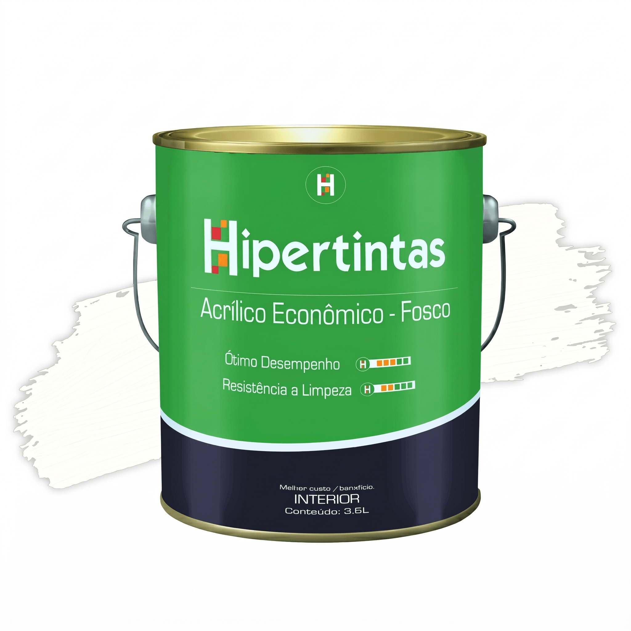 Tinta Acrílica Econômica Branco Neve 3,6L Hipertinta