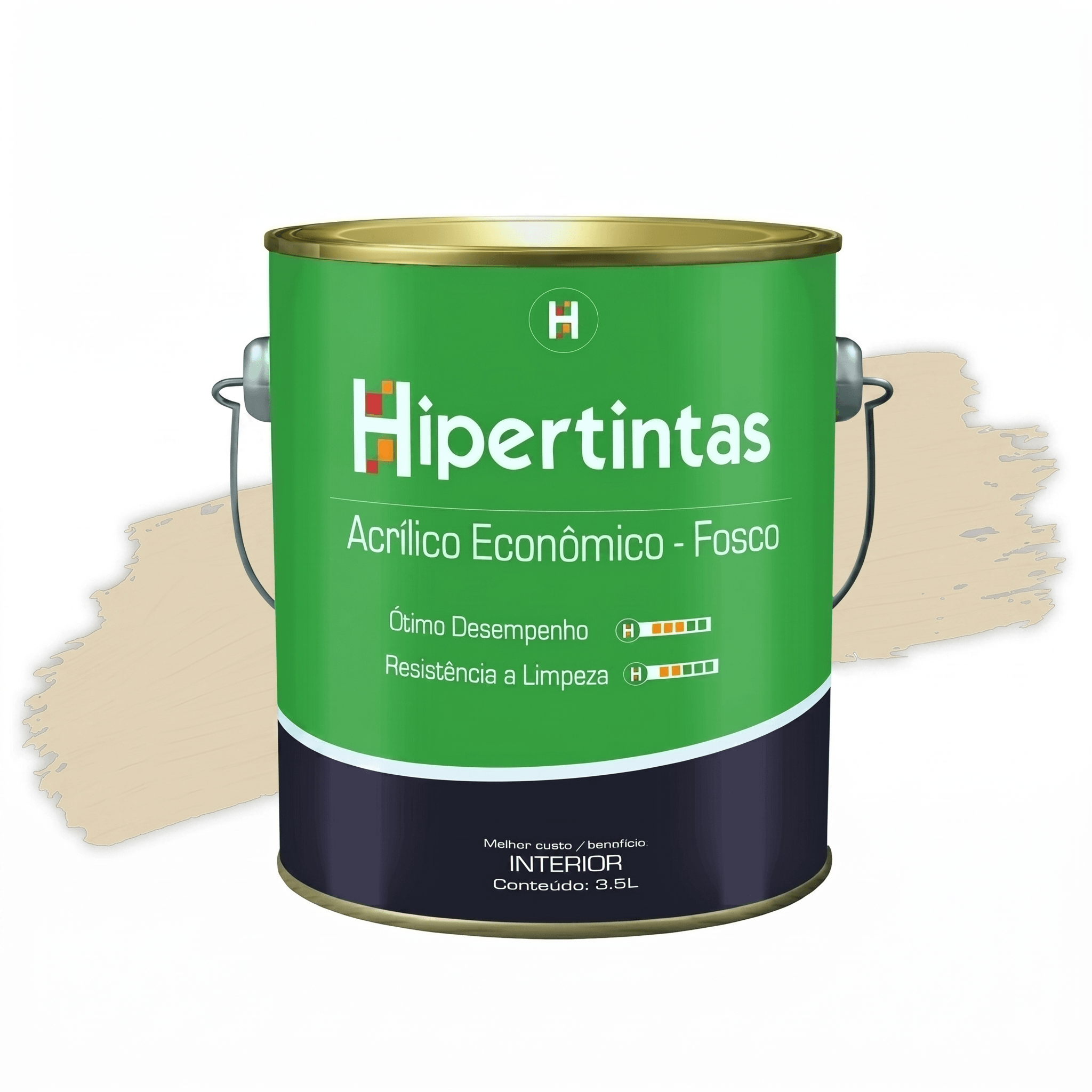 Tinta Acrilica Econômica Palha 3,6L Hipertinta